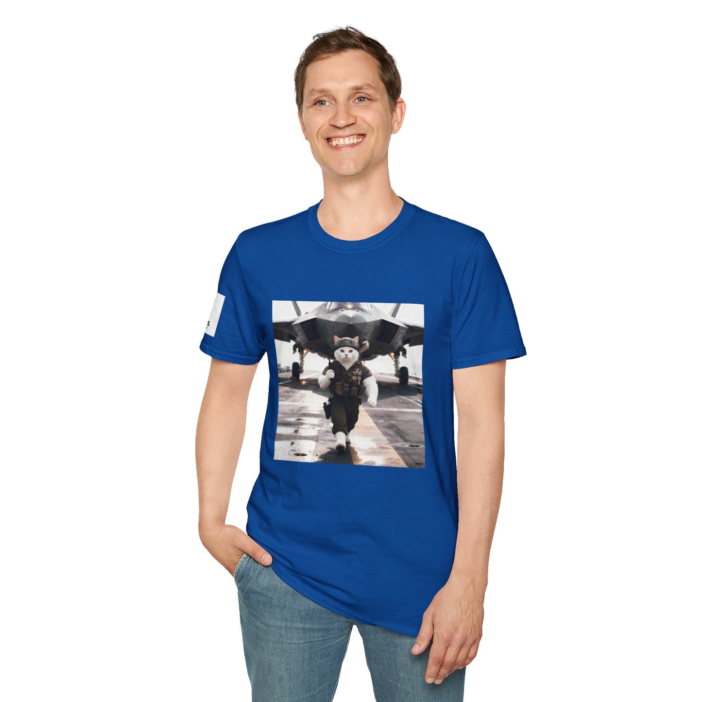 AirForce Cats Unisex Softstyle T-Shirt, Cute Animal Tee, Gift for Kids, Aviation Lovers, Fun Casual Wear