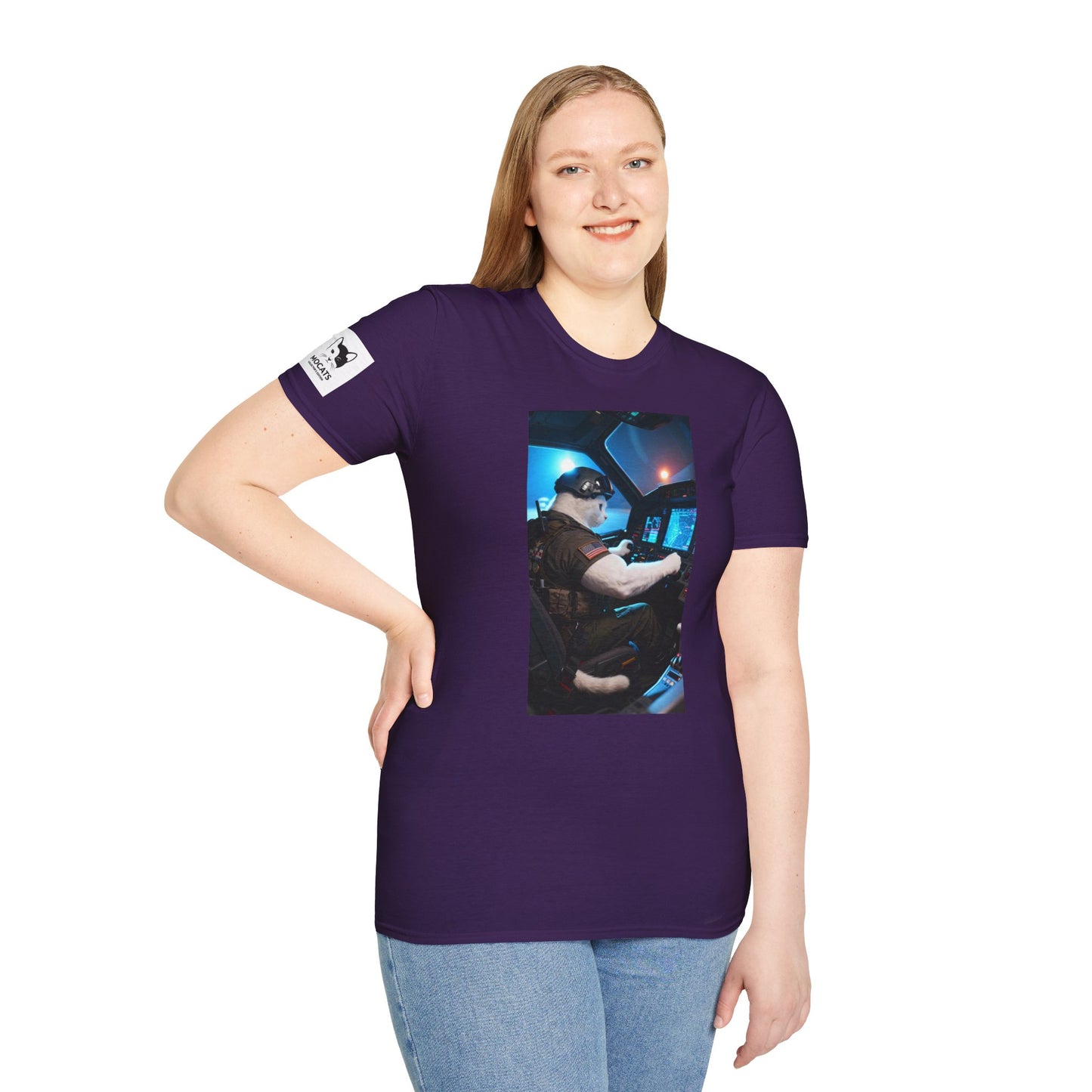 Fighter Jet Unisex Softstyle T-Shirt, Aviation Gift, Casual Wear, Travel Enthusiast Shirt, Perfect for Birthdays & Holidays