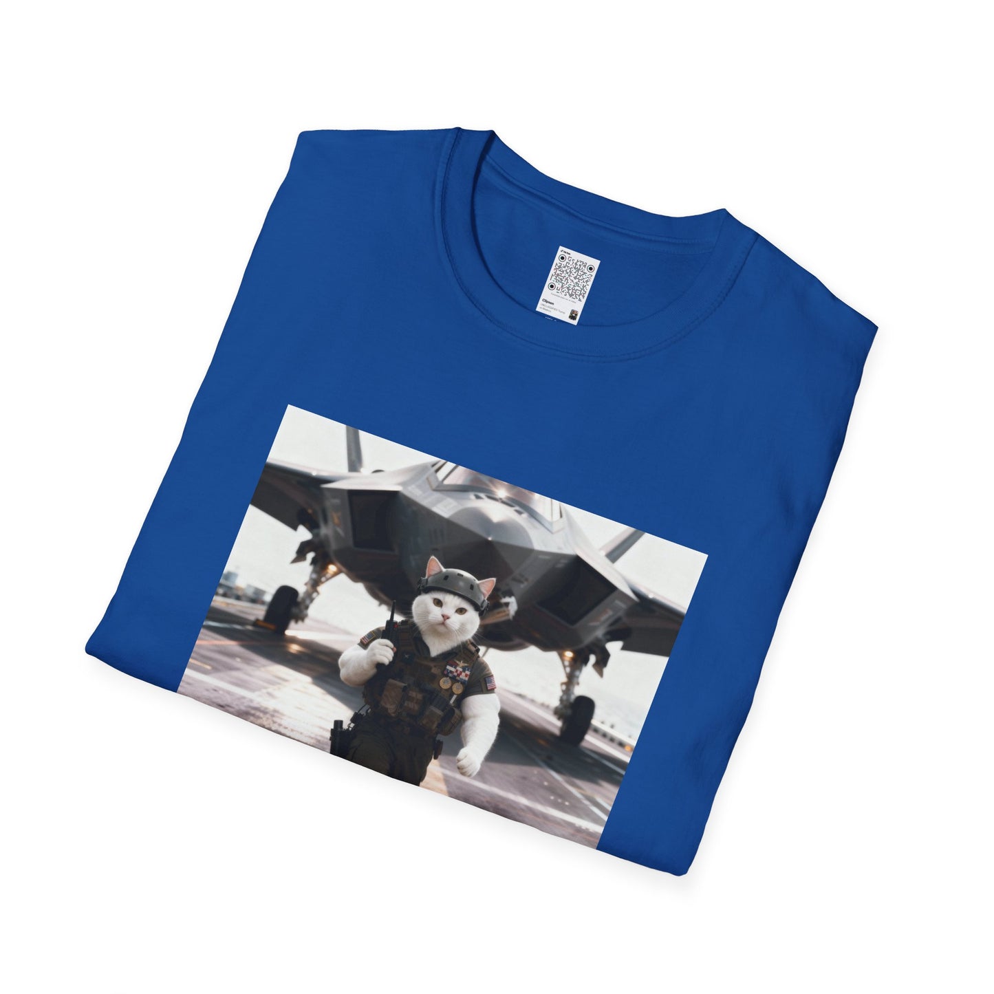 AirForce Cats Unisex Softstyle T-Shirt, Cute Animal Tee, Gift for Kids, Aviation Lovers, Fun Casual Wear