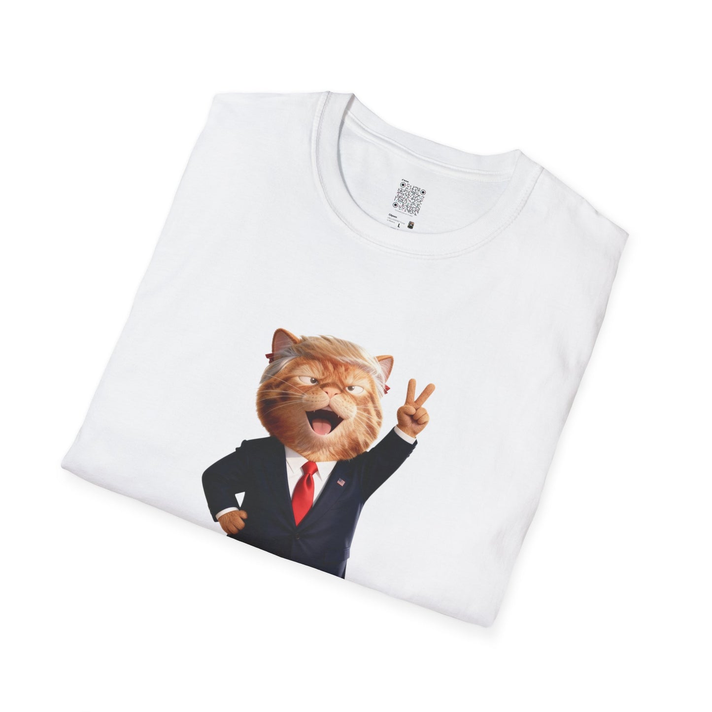 Trump Cat Unisex T-Shirt, Fun Humorous Shirt, Gift for Cat Lovers, Casual Wear, Pet Owner Gift, Birthday Gift