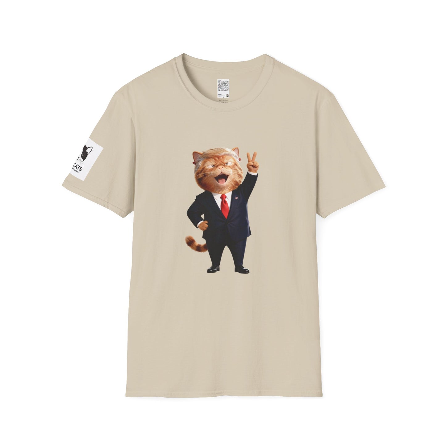 Trump Cat Unisex T-Shirt, Fun Humorous Shirt, Gift for Cat Lovers, Casual Wear, Pet Owner Gift, Birthday Gift