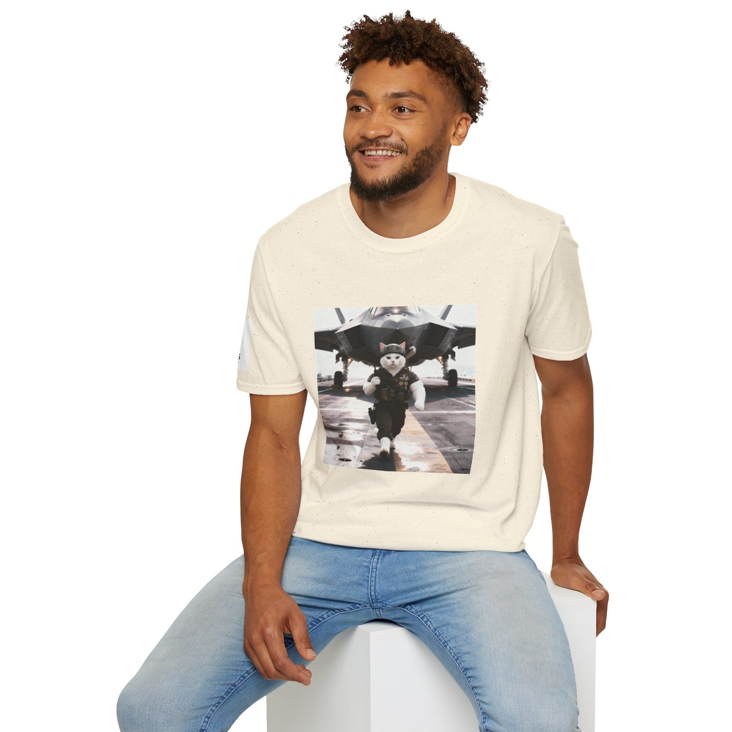AirForce Cats Unisex Softstyle T-Shirt, Cute Animal Tee, Gift for Kids, Aviation Lovers, Fun Casual Wear