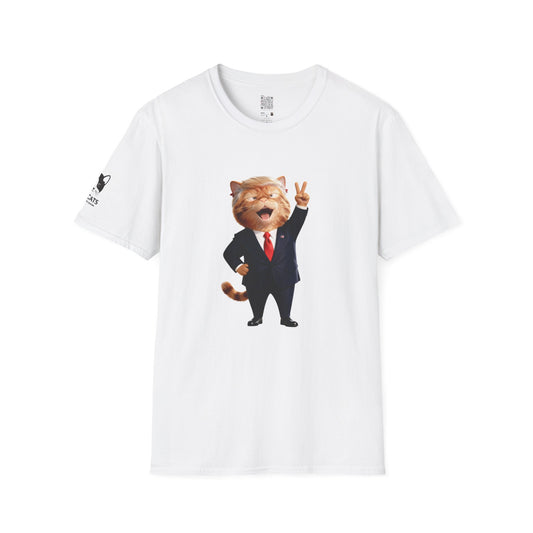 Trump Cat Unisex T-Shirt, Fun Humorous Shirt, Gift for Cat Lovers, Casual Wear, Pet Owner Gift, Birthday Gift