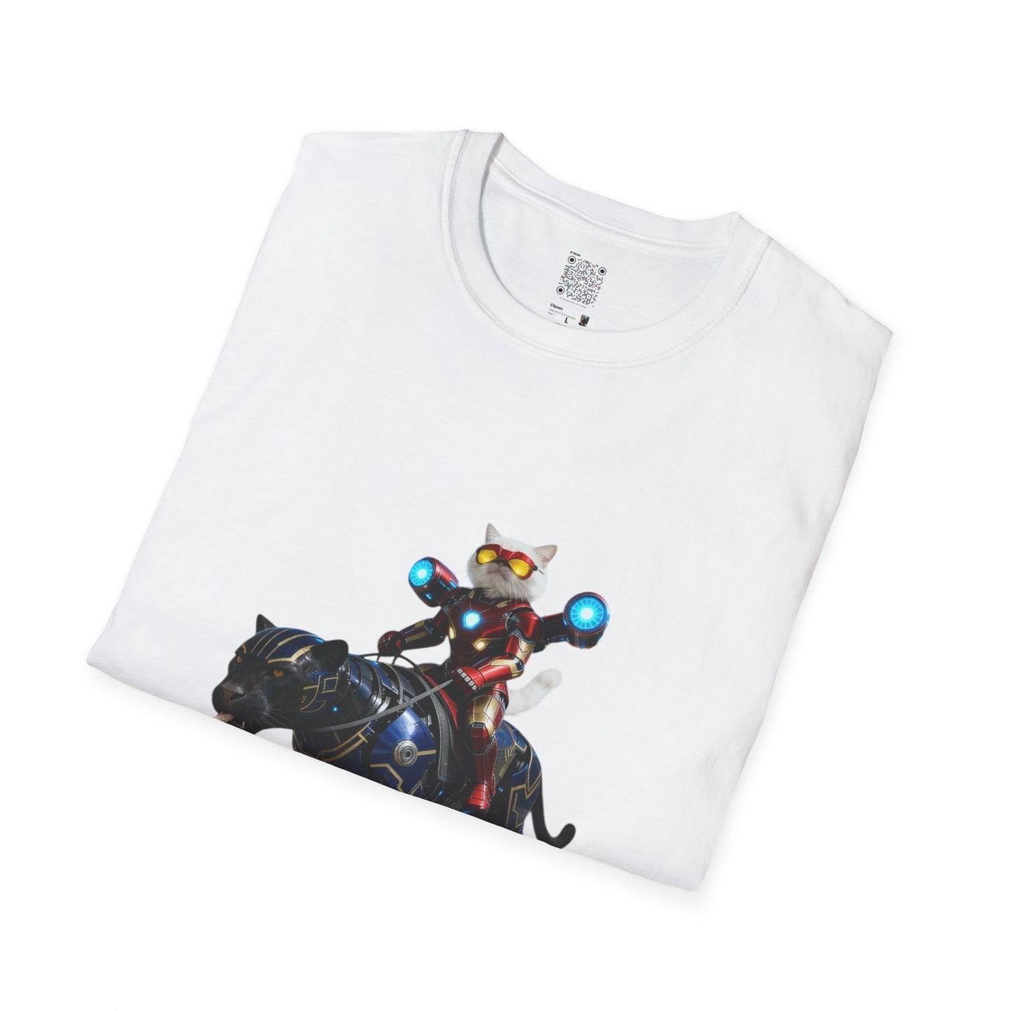 IronCat And Panther T-Shirt | Fun Cat Lover Gift, Quirky Graphic Tee, Cute Animal Apparel, Cat Costume Shirt, Unique Gift for Him/Her