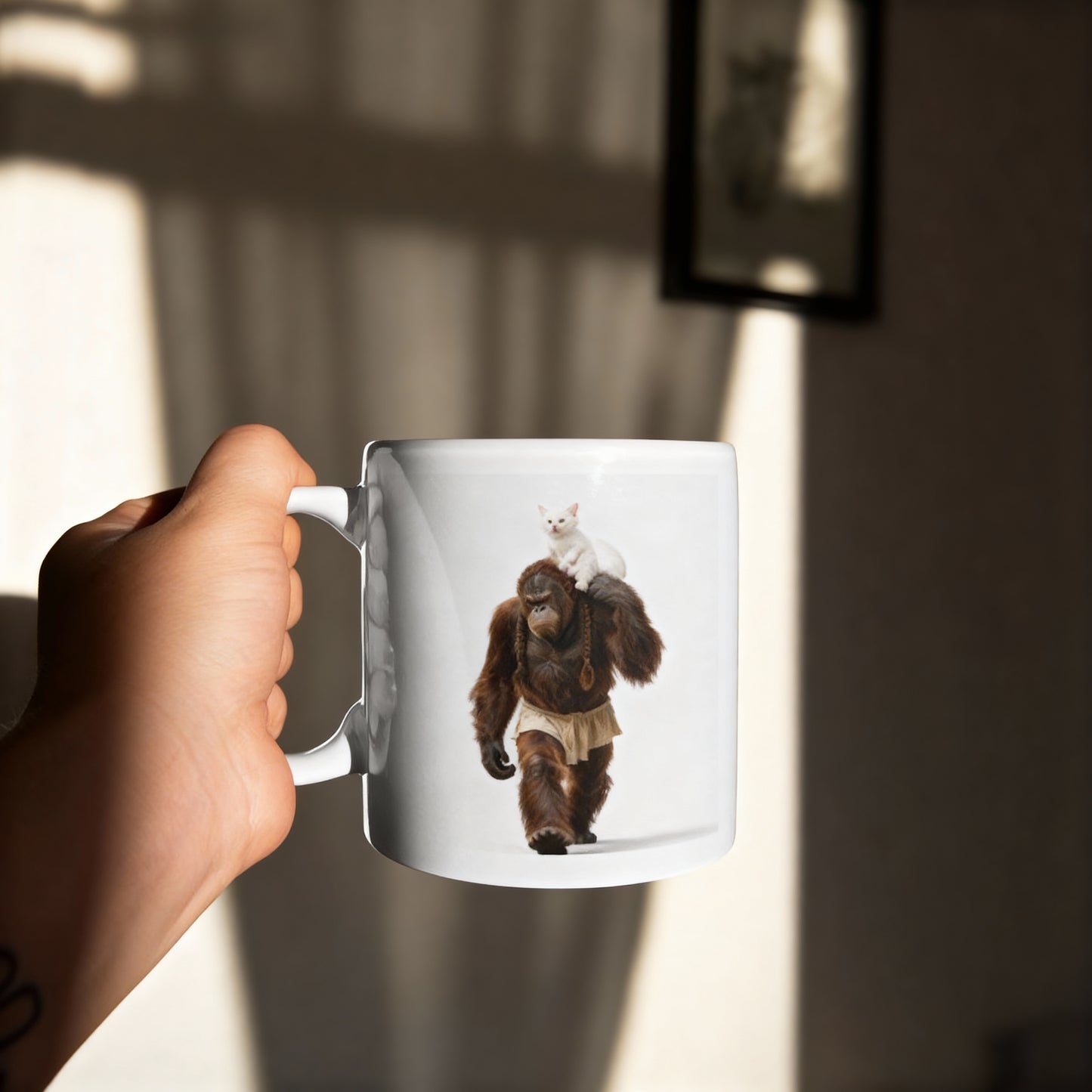 SUPERHERO ORANGUTAN - Ceramic Coffee Cups, 11oz, 15oz