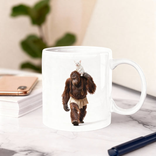 SUPERHERO ORANGUTAN - Ceramic Coffee Cups, 11oz, 15oz