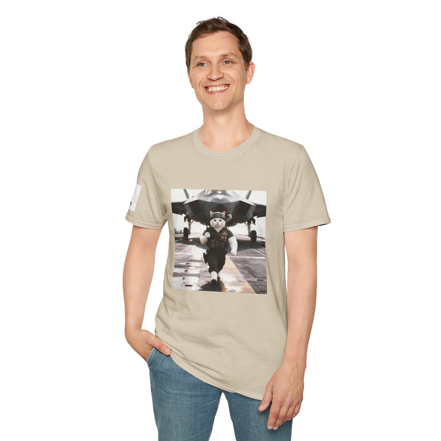 AirForce Cats Unisex Softstyle T-Shirt, Cute Animal Tee, Gift for Kids, Aviation Lovers, Fun Casual Wear