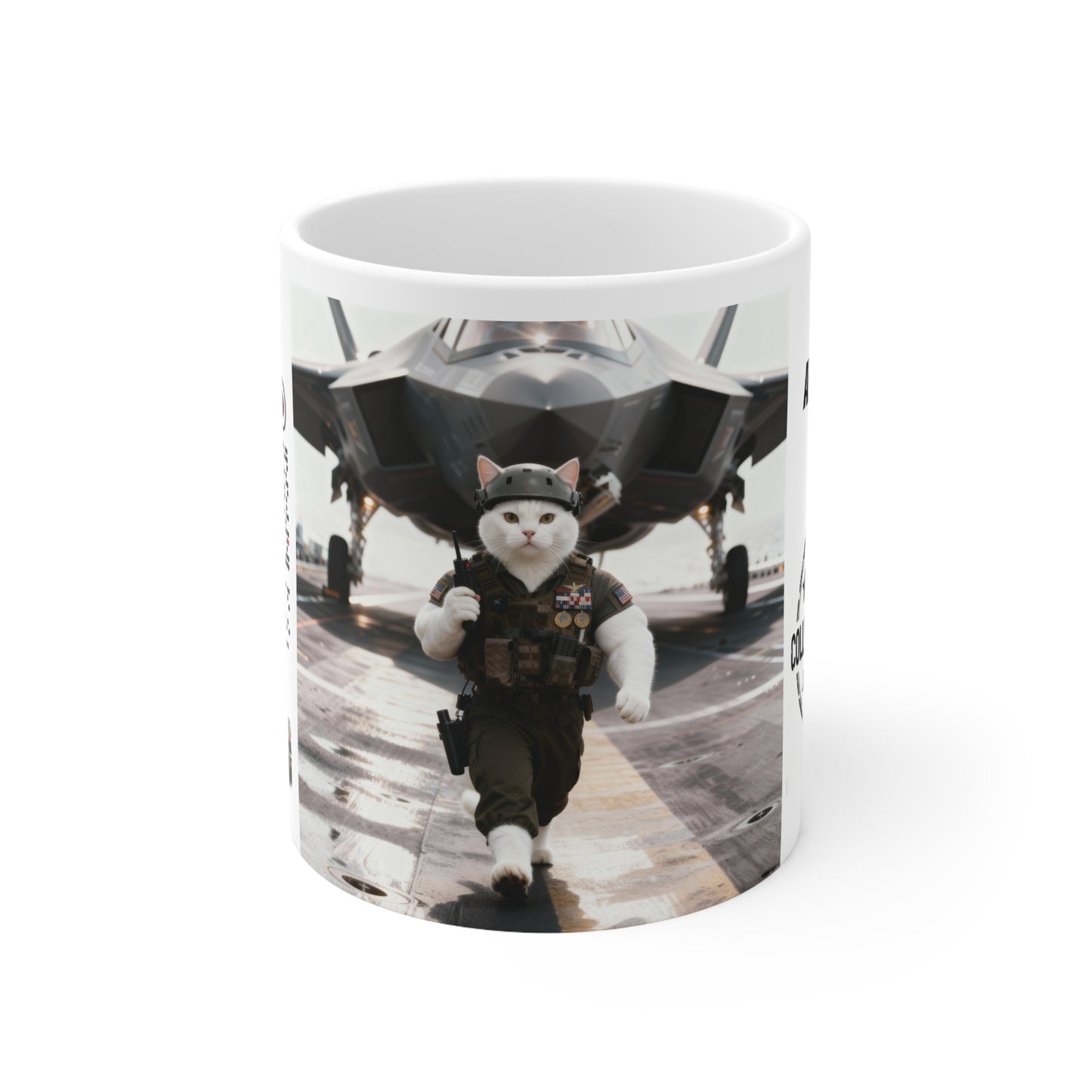 AIR FORCE  CAT - Ceramic Coffee Cups, 11oz, 15oz