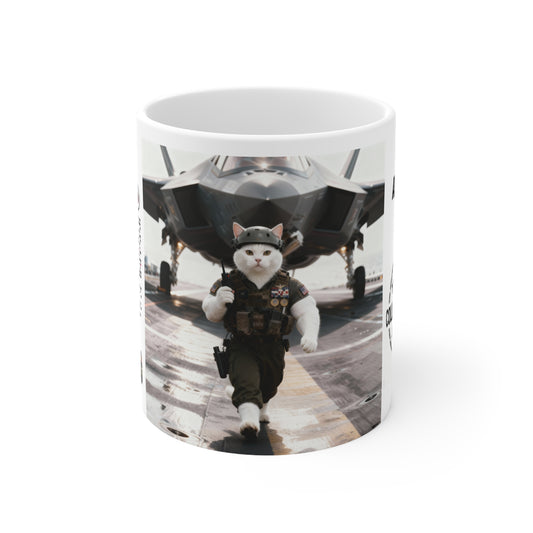 AIR FORCE  CAT - Ceramic Coffee Cups, 11oz, 15oz