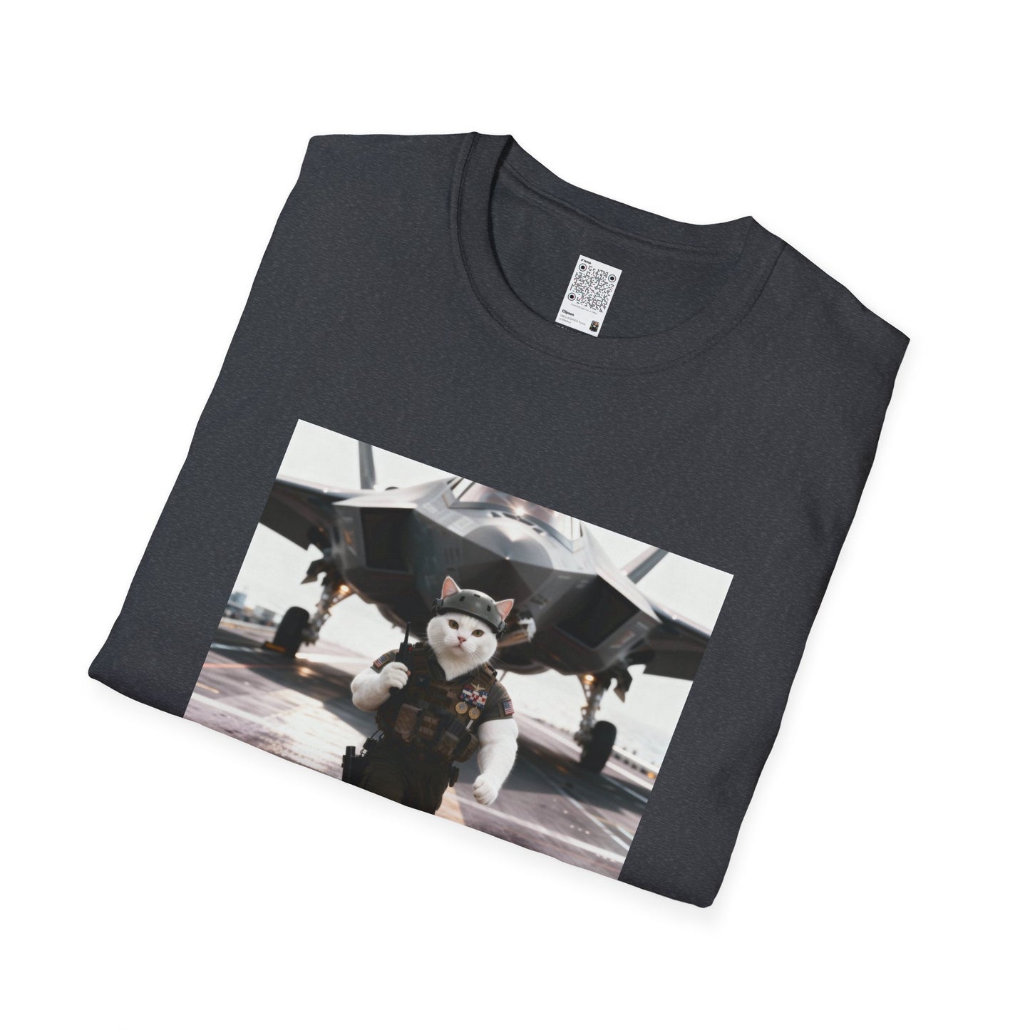 AirForce Cats Unisex Softstyle T-Shirt, Cute Animal Tee, Gift for Kids, Aviation Lovers, Fun Casual Wear
