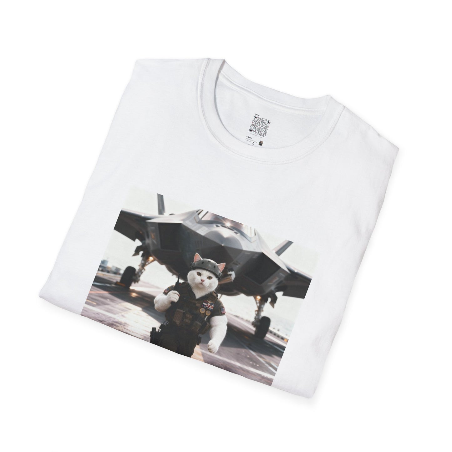 AirForce Cats Unisex Softstyle T-Shirt, Cute Animal Tee, Gift for Kids, Aviation Lovers, Fun Casual Wear
