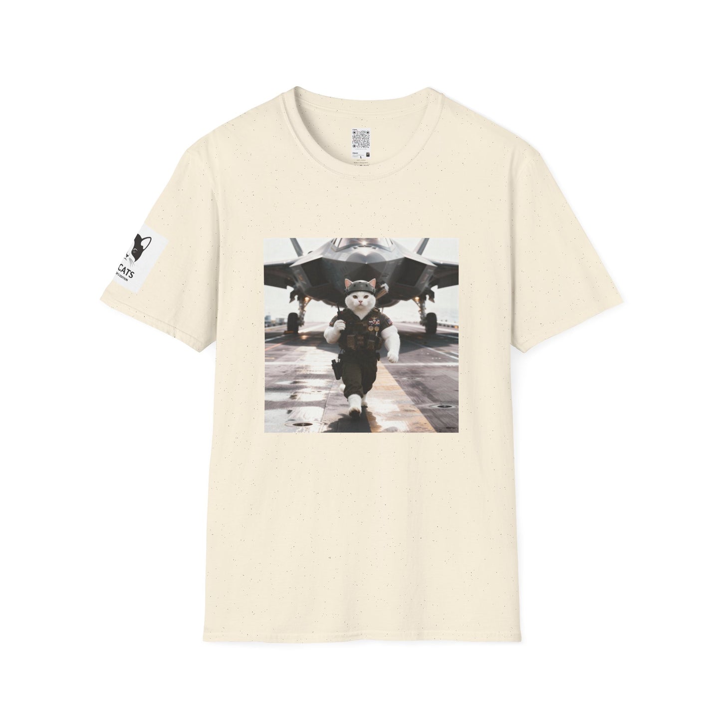 AirForce Cats Unisex Softstyle T-Shirt, Cute Animal Tee, Gift for Kids, Aviation Lovers, Fun Casual Wear