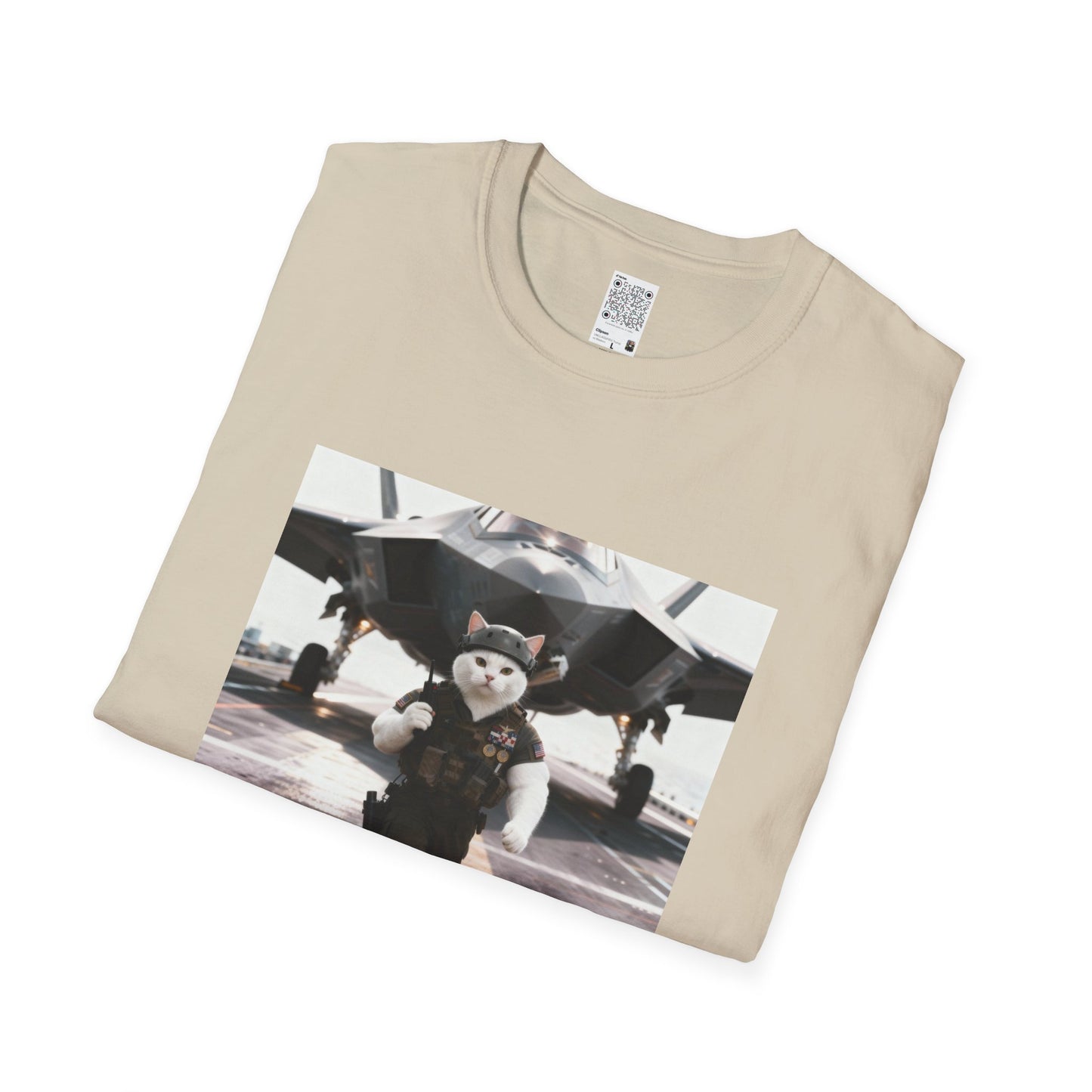 AirForce Cats Unisex Softstyle T-Shirt, Cute Animal Tee, Gift for Kids, Aviation Lovers, Fun Casual Wear