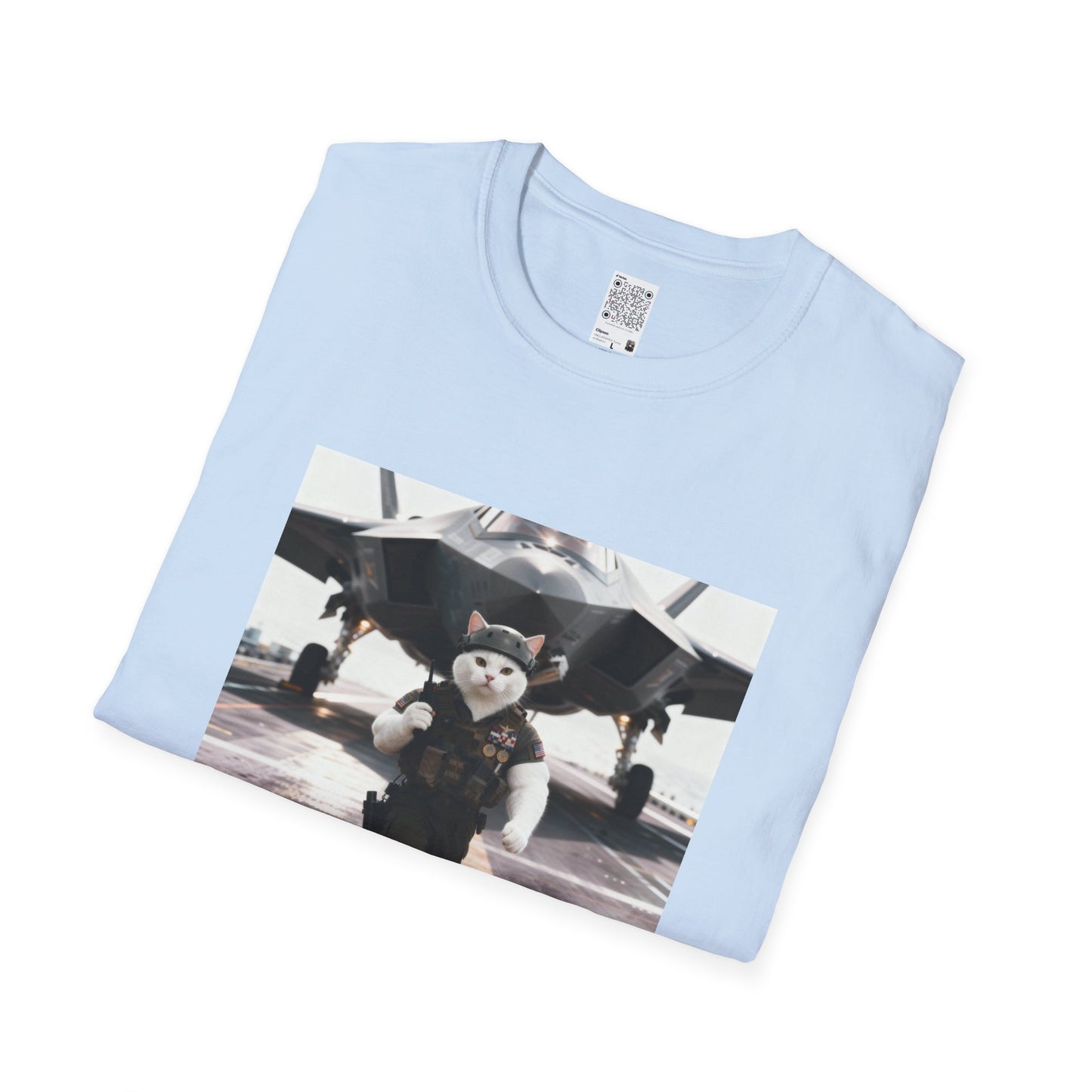AirForce Cats Unisex Softstyle T-Shirt, Cute Animal Tee, Gift for Kids, Aviation Lovers, Fun Casual Wear