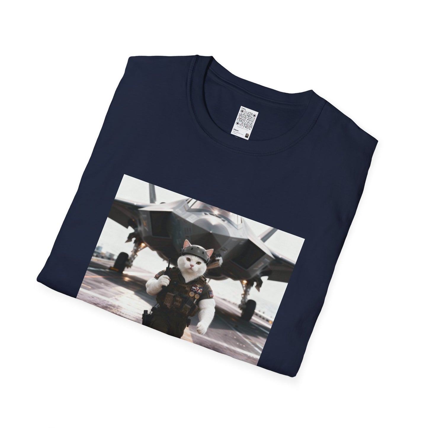 AirForce Cats Unisex Softstyle T-Shirt, Cute Animal Tee, Gift for Kids, Aviation Lovers, Fun Casual Wear