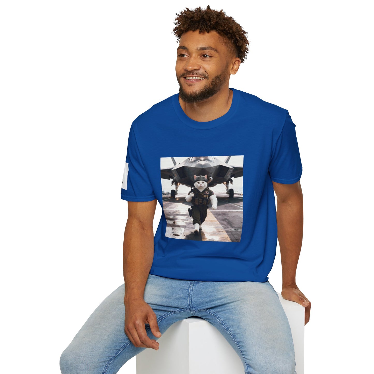 AirForce Cats Unisex Softstyle T-Shirt, Cute Animal Tee, Gift for Kids, Aviation Lovers, Fun Casual Wear