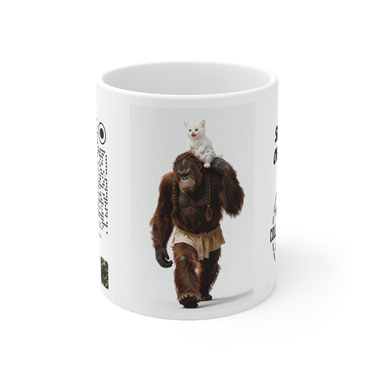 SUPERHERO ORANGUTAN - Ceramic Coffee Cups, 11oz, 15oz