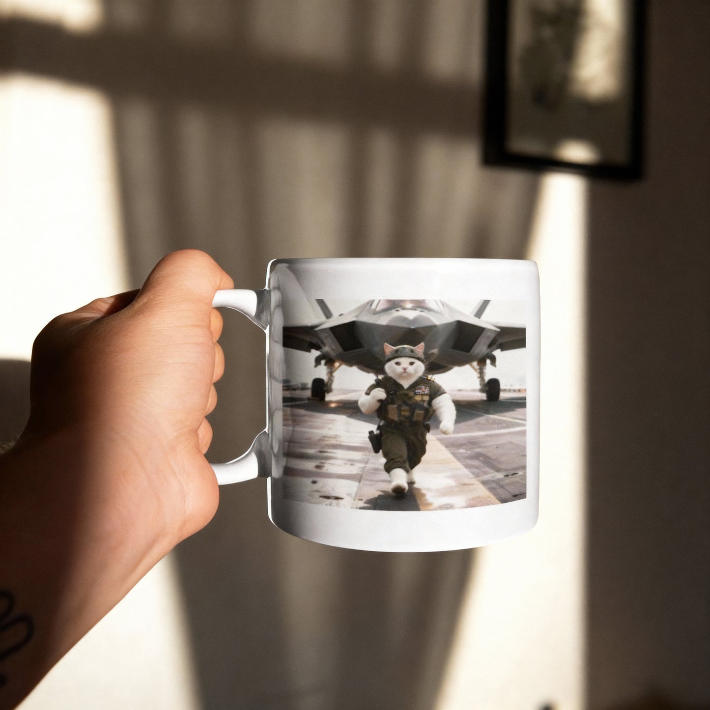 AIR FORCE  CAT - Ceramic Coffee Cups, 11oz, 15oz