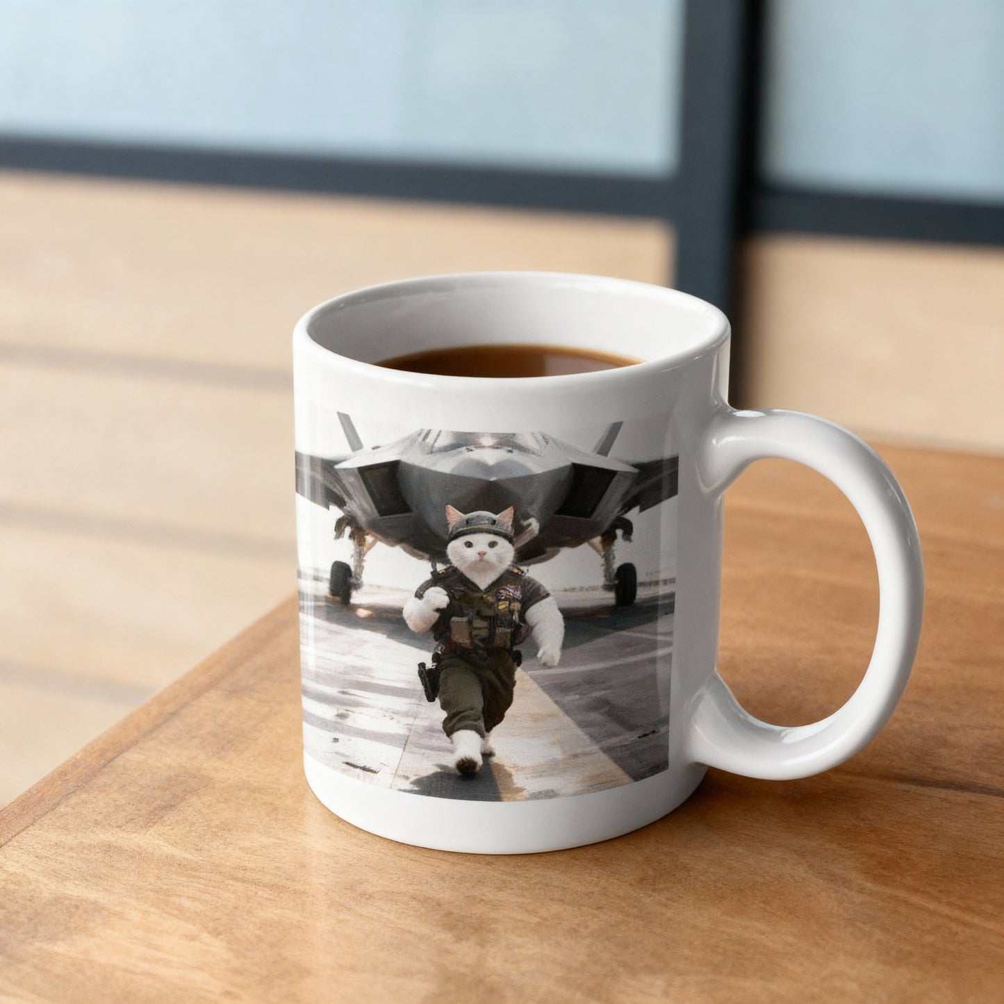 AIR FORCE  CAT - Ceramic Coffee Cups, 11oz, 15oz
